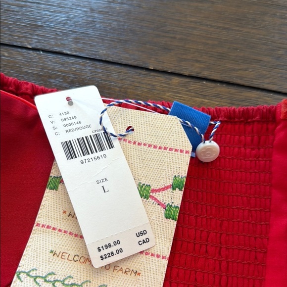 Farm Rio x Anthropologie Strapless Heart Mini Dress Large - Picture 11 of 12